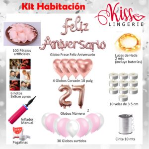 Kit Habitación Feliz Aniversario