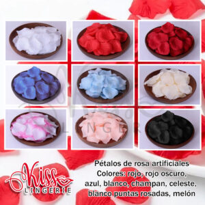 100 Pétalos de rosas artificiales